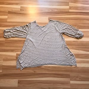 Grey & cream striped tunic, super soft material